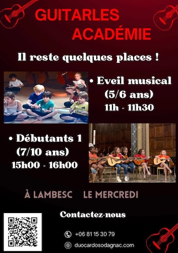 Quelques places sont disponibles !