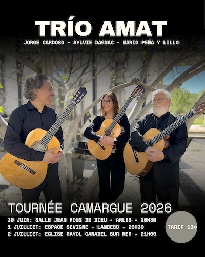 La tournée du trio Amat 2026